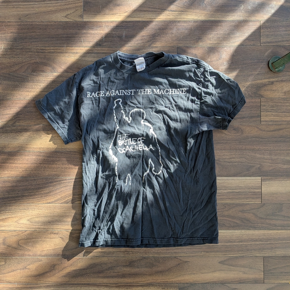 Vintage Rage Against the Machine Coachella Black Graphic T-Shirt